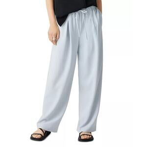 THEORY Pleated Drawstring Pants in Pearl Blue Sz 6